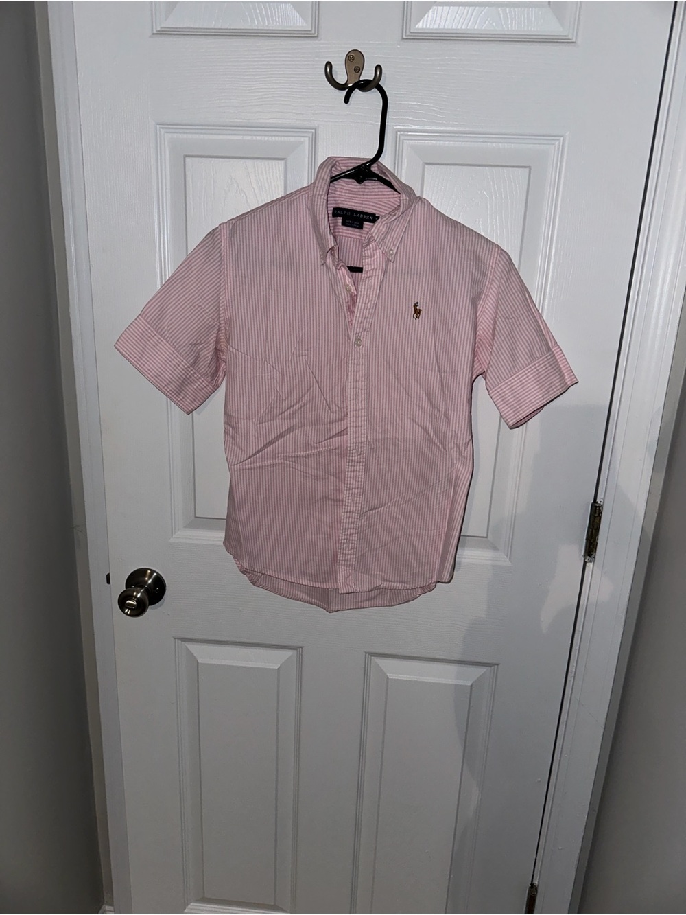 Polo by Ralph Lauren Pink Striped Short-Sleeve Button-Down Shirt